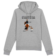 Charger l'image dans la galerie, Jusqu'à 2 chiens, Sweat à capuche personnalisé cheval et chien, Sweat à capuche maman chien et cheval