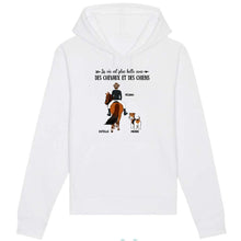 Charger l'image dans la galerie, Jusqu'à 2 chiens, Sweat à capuche personnalisé cheval et chien, Sweat à capuche maman chien et cheval