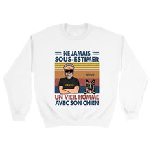 Charger l'image dans la galerie, Jusqu'à 4 chiens, Pull personnalisé chien, sweat homme papa chien, nom et design personnalisés