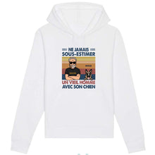 Charger l'image dans la galerie, Jusqu'à 4 chiens, Sweat à capuche personnalisé chien, Sweat à capuche homme papa chien, nom et design personnalisés