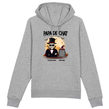 Charger l'image dans la galerie, Jusqu'à 12 chats, Sweat à capuche Halloween Papa de chat, Sweat à capuche personnalisé chat homme