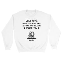 Charger l'image dans la galerie, Jusqu'à 9 chiens, Sweat à capuche personnalisé chien, Sweat à capuche papa chien, Cadeaux pour la fête des pères