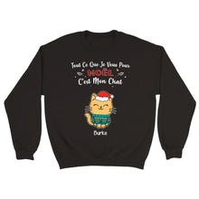 Charger l'image dans la galerie, Jusqu'à 9 chats, Sweat à capuche chat personnalisé, Sweat à capuche Noël, Tout ce que je veux pour Noël, ce sont mes chats