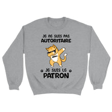 Charger l'image dans la galerie, Jusqu'à 9 chats, Sweat à capuche chat personnalisé, Je ne suis pas autoritaire, Je suis le patron