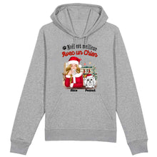 Charger l'image dans la galerie, Jusqu'à 6 chiens, Sweat à capuche personnalisé chien, Sweat à capuche Noël Maman Chien, Noël est meilleur Avec des chiens