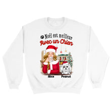 Charger l'image dans la galerie, Jusqu'à 6 chiens, Sweat à capuche personnalisé chien, Sweat à capuche Noël Maman Chien, Noël est meilleur Avec des chiens