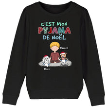 Charger l'image dans la galerie, Jusqu'à 2 chiens, Pull personnalisé chien, Sweat Noël maman chien, papa chien, C‘EST MON PYJAMA DE NOËL