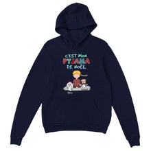 Charger l'image dans la galerie, Jusqu'à 2 chiens, Sweat à capuche personnalisé chien, Noël maman chien, papa chien, C‘EST MON PYJAMA DE NOËL
