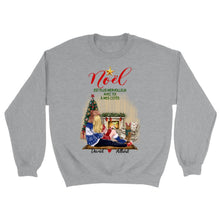 Charger l'image dans la galerie, Jusqu'à 2 chiens, Sweat-shirt personnalisé couple, Cadeaux de Noël pour elle, lui, amoureux des chiens