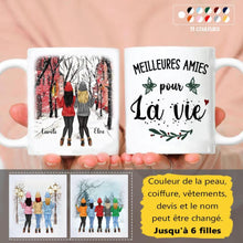 Charger l'image dans la galerie, Jusqu'à 6 filles, Mug personnalisé meilleure amie, tasse soeur, Cadeaux de Noël pour son amie, Meilleurs amis pour la vie