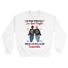 Charger l'image dans la galerie, Jusqu'à 3 filles, pull personnalisé meilleure amie, sweat bff pour 2, Sweat-shirt assorti pour les meilleures amies