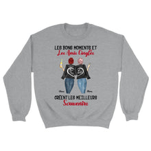 Charger l'image dans la galerie, Jusqu'à 3 filles, pull personnalisé meilleure amie, sweat bff pour 2, Sweat-shirt assorti pour les meilleures amies