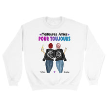 Charger l'image dans la galerie, Jusqu'à 3 filles, Sweat bff pour 3, pull personnalisé meilleure amie, meilleurs amis pour la vie