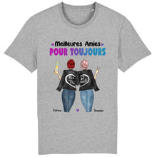 Charger l'image dans la galerie, Jusqu'à 3 filles, T-shirt meilleurs amis, t shirt bff pour 3, noms et arts personnalisés, Meilleures amies pour la vie