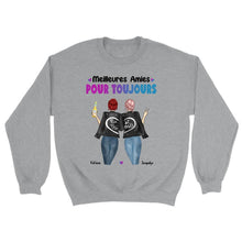 Charger l'image dans la galerie, Jusqu'à 3 filles, Sweat bff pour 3, pull personnalisé meilleure amie, meilleurs amis pour la vie