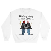 Charger l'image dans la galerie, Jusqu'à 3 filles, Sweat bff pour 3, pull personnalisé meilleure amie, meilleurs amis pour la vie