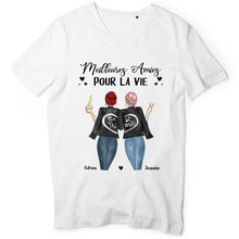 Charger l'image dans la galerie, Jusqu'à 3 filles, t shirt personnalisé meilleure amie, t-shirt femme meilleures amies, Meilleurs amis pour la vie