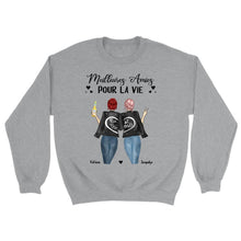 Charger l'image dans la galerie, Jusqu'à 3 filles, Sweat bff pour 3, pull personnalisé meilleure amie, meilleurs amis pour la vie