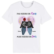 Charger l'image dans la galerie, Jusqu'à 3 filles, noms et arts personnalisés, t shirt personnalisé meilleure amie, t-shirt femme meilleures amies, sœurs de cœur