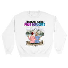 Charger l'image dans la galerie, Jusqu'à 5 filles, Sweat bff, pull personnalisé meilleure amie, meilleurs amis pour la vie