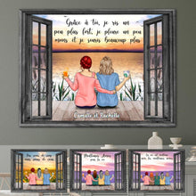 Charger l'image dans la galerie, Jusqu'à 5 filles, Toile personnalisée, Cadeau pour les meilleurs amis, Meilleures amies pour toujours