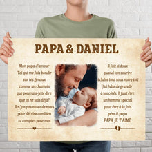 Charger l'image dans la galerie, Poster photo personnalisée, Cadeau pour papa et bébé, Bonne fête des pères, Pour mon papa d'amour
