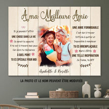 Charger l'image dans la galerie, Toile Photo Personnalisée, Cadeau Pour Meilleur Amie, BFF, Une Amie Formidable