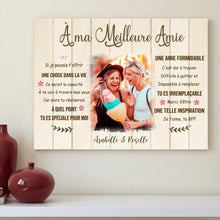 Charger l'image dans la galerie, Toile Photo Personnalisée, Cadeau Pour Meilleur Amie, BFF, Une Amie Formidable