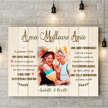 Charger l'image dans la galerie, Toile Photo Personnalisée, Cadeau Pour Meilleur Amie, BFF, Une Amie Formidable