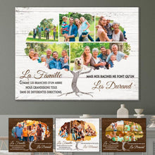 Charger l'image dans la galerie, Toile photo personnalisée, Jusqu'à 5 photos, Cadeau pour la famille, La famille comme les branches d’un arbre