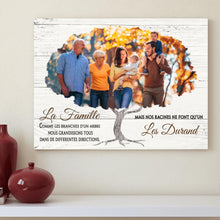 Charger l'image dans la galerie, Toile photo personnalisée, Jusqu'à 5 photos, Cadeau pour la famille, La famille comme les branches d’un arbre