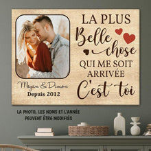 Charger l'image dans la galerie, Toile personnalisée de couple, cadeau pour petit ami, petite amie, mari, femme, La plus belle chose