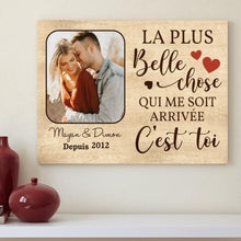 Charger l'image dans la galerie, Toile personnalisée de couple, cadeau pour petit ami, petite amie, mari, femme, La plus belle chose