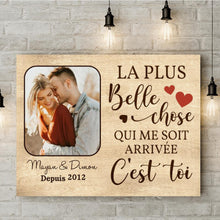 Charger l'image dans la galerie, Toile personnalisée de couple, cadeau pour petit ami, petite amie, mari, femme, La plus belle chose