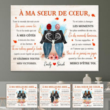 Charger l'image dans la galerie, Toile personnalisée, Cadeau pour meilleure amie, soeur de coeur, Tout le monde devrait avoir une amie comme toi