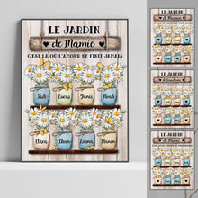 Charger l'image dans la galerie, Jusqu'à 8 enfants, Poster personnalisé grand-mère, Jardin de mamie c'est là où l'amour ne finit jamais