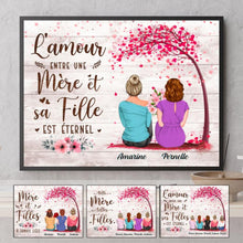Charger l'image dans la galerie, Jusqu'à 4 filles, Mère et Filles poster personnalisée, l'amour entre une mère et ses enfants est éternel