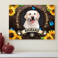 Charger l'image dans la galerie, Toile photo personnalisée, cadeau pour amoureux des chiens/chats, toile tournesol bois
