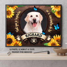 Charger l'image dans la galerie, Poster photo personnalisée, cadeau pour amoureux des chiens/chats, toile tournesol bois