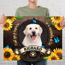 Charger l'image dans la galerie, Poster photo personnalisée, cadeau pour amoureux des chiens/chats, toile tournesol bois