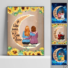 Charger l'image dans la galerie, Poster personnalisée, cadeau pour maman et fille, je t'aime jusqu'à la lune et retour