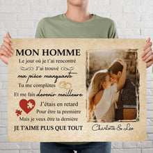 Charger l'image dans la galerie, Poster photo personnalisée, cadeau pour couple, cadeau pour mari/femme, ma pièce manquante