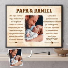 Charger l'image dans la galerie, Poster photo personnalisée, Cadeau pour papa et bébé, Bonne fête des pères, Pour mon papa d'amour