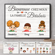 Charger l'image dans la galerie, Jusqu'à 10 enfants, Poster personnalisée, Cadeau pour la grand-mère, le grand-père, Bienvenue à la famille