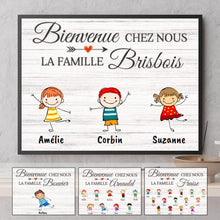 Charger l'image dans la galerie, Jusqu'à 15 enfants, Poster personnalisée, Cadeau pour la grand-mère, le grand-père, Bienvenue à la famille