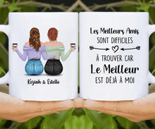 Charger l'image dans la galerie, Mug personnalisé meilleure amie, noms et arts personnalisés, meilleures amies filles, meilleures amies pour la vie