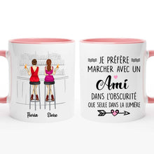 Charger l'image dans la galerie, Jusqu'à 6 filles, mug personnalisé meilleure amie, tasse sœurs de cœur, noms et arts personnalisés