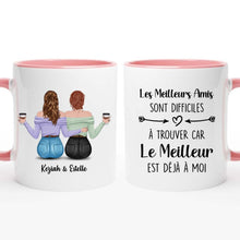 Charger l'image dans la galerie, Mug personnalisé meilleure amie, noms et arts personnalisés, meilleures amies filles, meilleures amies pour la vie