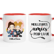 Charger l'image dans la galerie, Mug personnalisé meilleure amie, noms et arts personnalisés, meilleures amies pour la vie