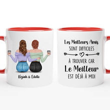 Charger l'image dans la galerie, Mug personnalisé meilleure amie, noms et arts personnalisés, meilleures amies filles, meilleures amies pour la vie